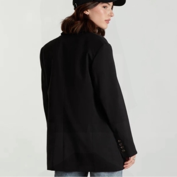 Everlane 80s Oversized Three Button Structured Black Blazer 14 - Picture 3 of 10